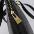 CELINE Shoulder Bag Leather Black Gold Auth KD180-15