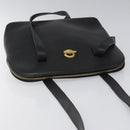 CELINE Shoulder Bag Leather Black Gold Auth KD180-6