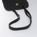 CELINE Shoulder Bag Leather Black Gold Auth KD180-7