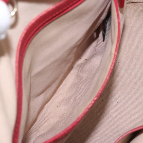 BVLGARI Tote Bag Coated Canvas Beige Auth KD184