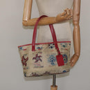 BVLGARI Tote Bag Coated Canvas Beige Auth KD184-22