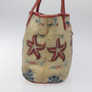 BVLGARI Tote Bag Coated Canvas Beige Auth KD184-4