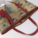 BVLGARI Tote Bag Coated Canvas Beige Auth KD184-6