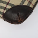 BURBERRY Nova Check Shoulder Bag Canvas Beige Auth KD198-14