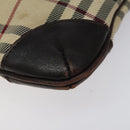 BURBERRY Nova Check Shoulder Bag Canvas Beige Auth KD198-15