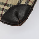 BURBERRY Nova Check Shoulder Bag Canvas Beige Auth KD198-16