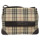 BURBERRY Nova Check Shoulder Bag Canvas Beige Auth KD198-13
