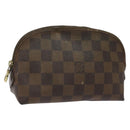 LOUIS VUITTON Damier Ebene Pochette Cosmetic PM Pouch N47516 LV Auth KD199-1