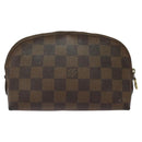 LOUIS VUITTON Damier Ebene Pochette Cosmetic PM Pouch N47516 LV Auth KD199-2