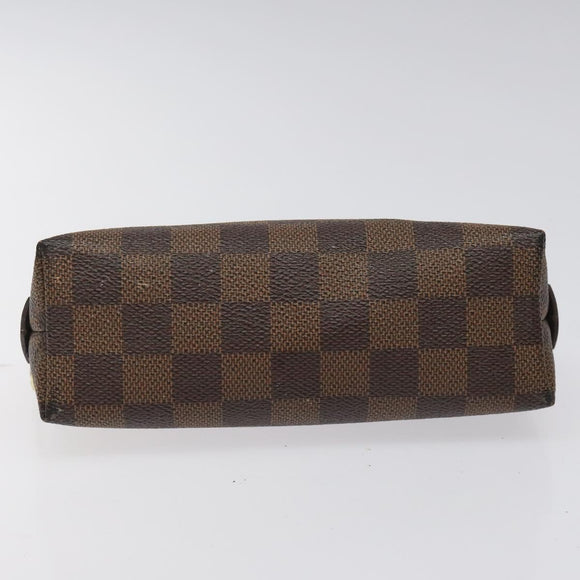 LOUIS VUITTON Damier Ebene Pochette Cosmetic PM Pouch N47516 LV Auth KD199