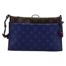 LOUIS VUITTON Monogram Pacific Split Sacoche Shoulder Bag Blue M43854 Auth KD201-13