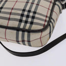 BURBERRY Nova Check Shoulder Bag Canvas Beige Auth KD202-16