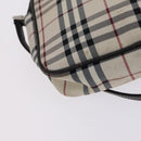 BURBERRY Nova Check Shoulder Bag Canvas Beige Auth KD202-9