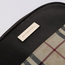 BURBERRY Nova Check Shoulder Bag Canvas Beige Auth KD202-10