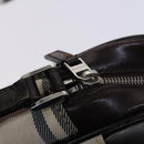 BURBERRY Nova Check Shoulder Bag Canvas Beige Auth KD202-11