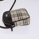 BURBERRY Nova Check Shoulder Bag Canvas Beige Auth KD202-4