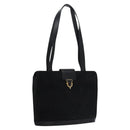 CELINE Shoulder Bag Suede Black Auth KD203-1
