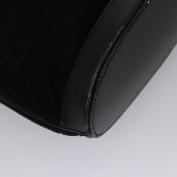 CELINE Shoulder Bag Suede Black Auth KD203