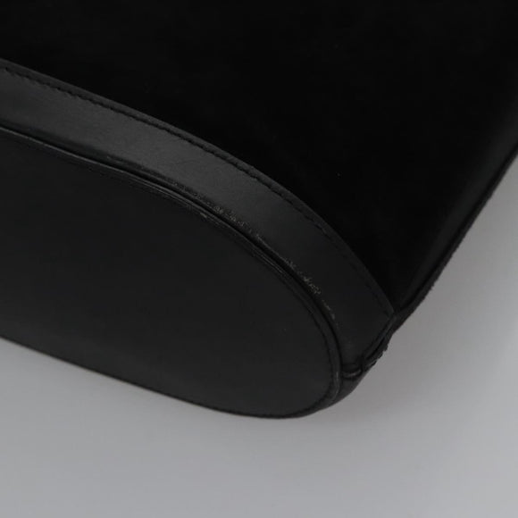 CELINE Shoulder Bag Suede Black Auth KD203