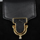 CELINE Shoulder Bag Suede Black Auth KD203-14