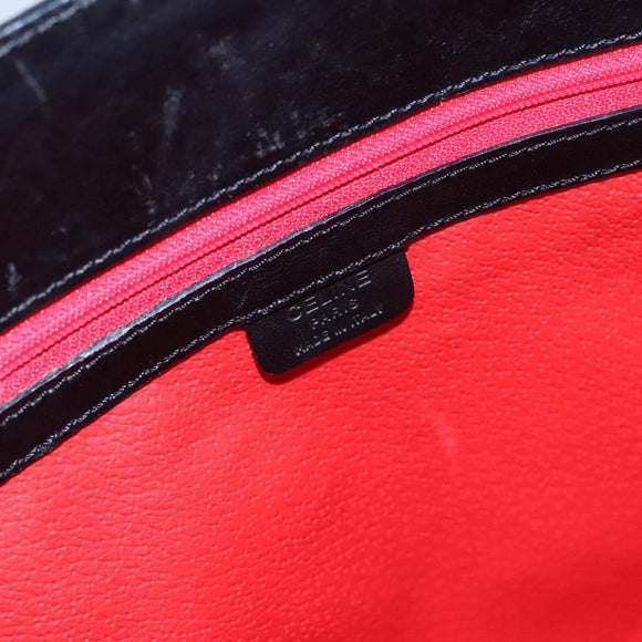 CELINE Shoulder Bag Suede Black Auth KD203