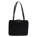 CELINE Shoulder Bag Suede Black Auth KD203-3