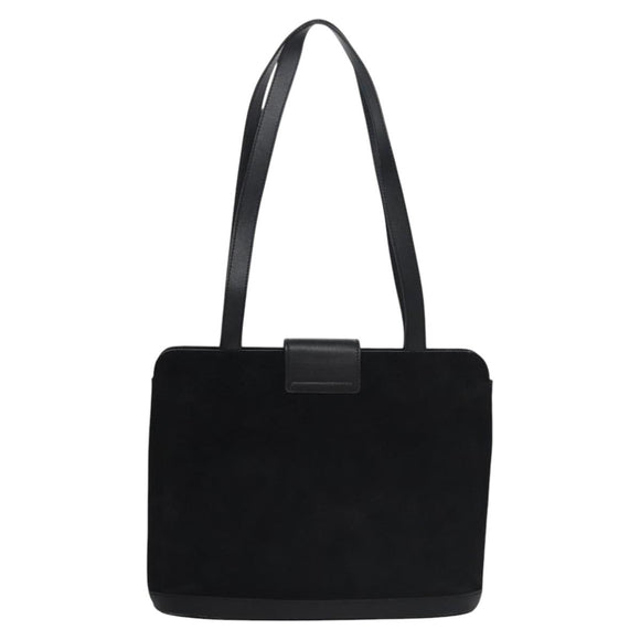 CELINE Shoulder Bag Suede Black Auth KD203
