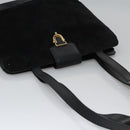 CELINE Shoulder Bag Suede Black Auth KD203-6