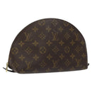 LOUIS VUITTON Monogram Trousse Demi Ronde Cosmetic Pouch M47520 LV Auth KD207-1