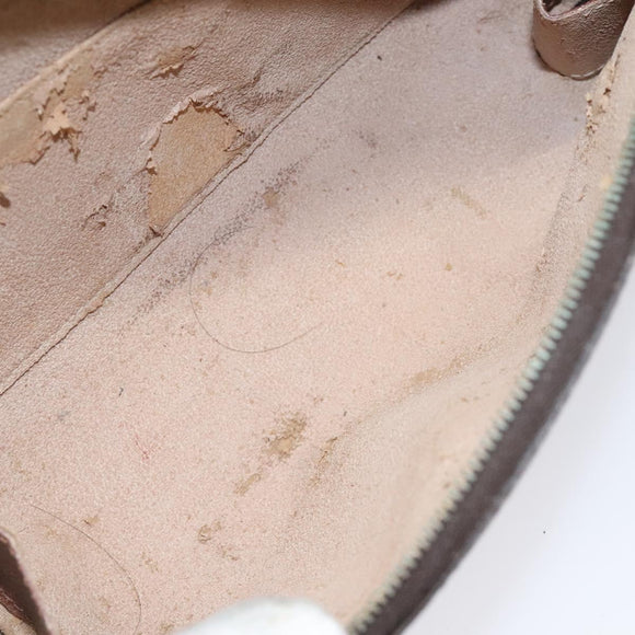 LOUIS VUITTON Monogram Trousse Demi Ronde Cosmetic Pouch M47520 LV Auth KD207