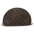 LOUIS VUITTON Monogram Trousse Demi Ronde Cosmetic Pouch M47520 LV Auth KD207-13