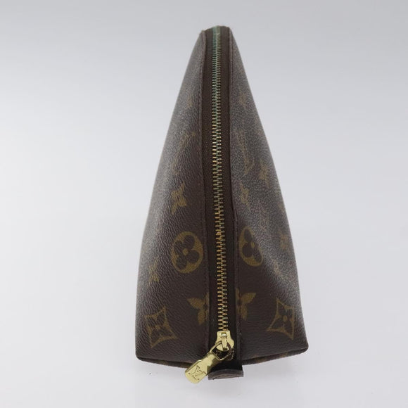 LOUIS VUITTON Monogram Trousse Demi Ronde Cosmetic Pouch M47520 LV Auth KD207