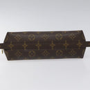 LOUIS VUITTON Monogram Trousse Demi Ronde Cosmetic Pouch M47520 LV Auth KD207-6