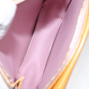 LOUIS VUITTON Monogram Vernis Motto Pouch Marshmallow Pink M91312 Auth KD208-17