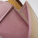 LOUIS VUITTON Monogram Vernis Motto Pouch Marshmallow Pink M91312 Auth KD208-21