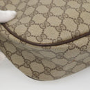 GUCCI GG Supreme Web Sherry Line Shoulder Bag PVC Beige Gold Auth KD211-16