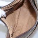 GUCCI GG Supreme Web Sherry Line Shoulder Bag PVC Beige Gold Auth KD211-17