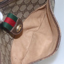 GUCCI GG Supreme Web Sherry Line Shoulder Bag PVC Beige Gold Auth KD211-22