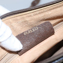 GUCCI GG Supreme Web Sherry Line Shoulder Bag PVC Beige Gold Auth KD211-22