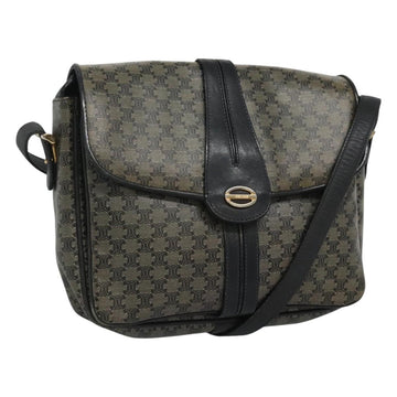 CELINE Macadam Canvas Shoulder Bag Navy Auth KD213