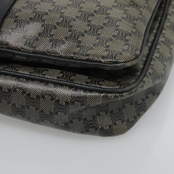 CELINE Macadam Canvas Shoulder Bag Navy Auth KD213