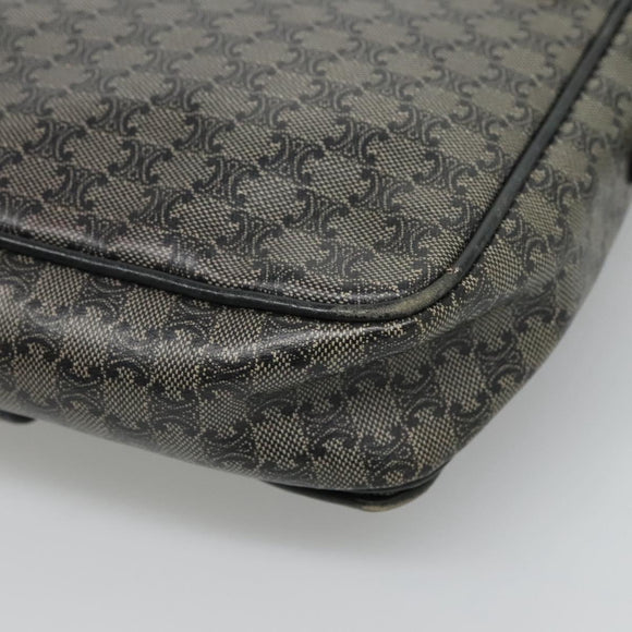 CELINE Macadam Canvas Shoulder Bag Navy Auth KD213