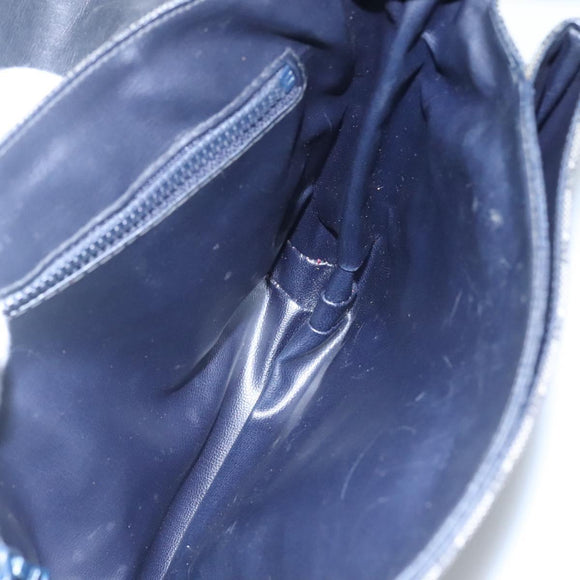 CELINE Macadam Canvas Shoulder Bag Navy Auth KD213