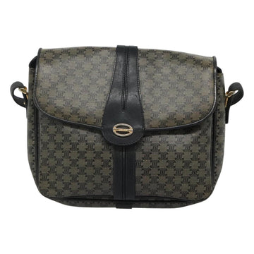 CELINE Macadam Canvas Shoulder Bag Navy Auth KD213 - 0