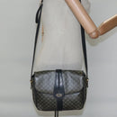 CELINE Macadam Canvas Shoulder Bag Navy Auth KD213-22
