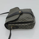 CELINE Macadam Canvas Shoulder Bag Navy Auth KD213-4