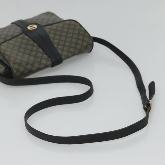 CELINE Macadam Canvas Shoulder Bag Navy Auth KD213