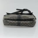 CELINE Macadam Canvas Shoulder Bag Navy Auth KD213-5