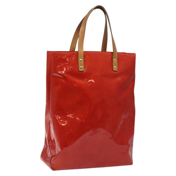 LOUIS VUITTON Monogram Vernis Reade MM Hand Bag Red Rouge M91086 LV Auth KD215