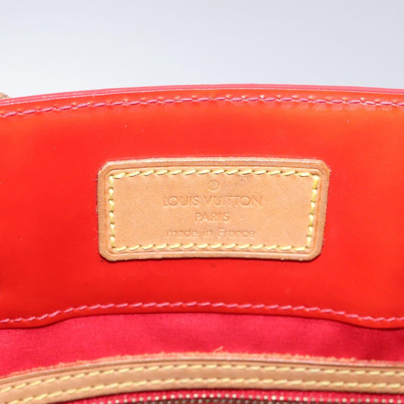 LOUIS VUITTON Monogram Vernis Reade MM Hand Bag Red Rouge M91086 LV Auth KD215
